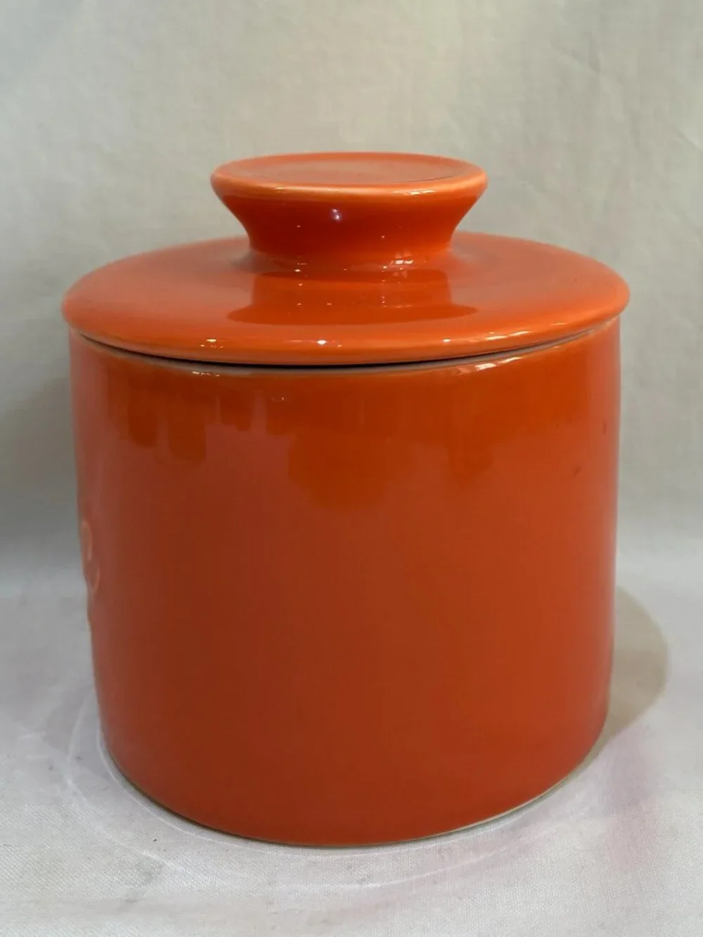 Sweese Ceramic Porcelain Butter Bell Crock Keeper Orange